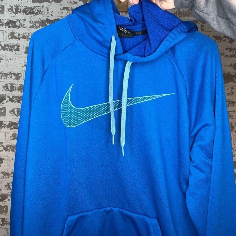 Nike | mens blue hoodie with logo swish